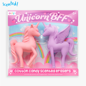 Unicorn BFF Scented Erasers Set ~ Cotton Candy Scented Best Friends Forever