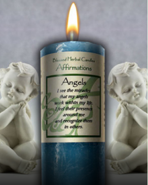 Angels Affirmation ~ Blessed Herbal Candle