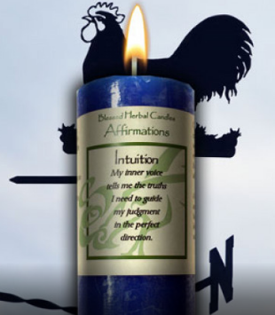 Intuition Affirmation ~ Blessed Herbal Candle
