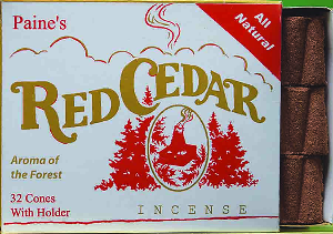 Red Cedar Incense Cones & Holder
