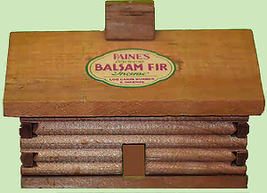Balsam Fir Incense with Small Cabin Burner Gift Set