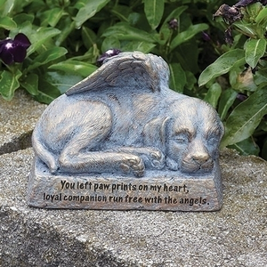 Angel Pet Dog Memorial Garden Statue