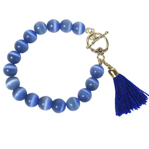 Round Beaded Bracelet with Tassel Handcrafted in Guatemala