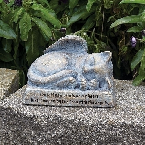 Angel Pet Cat Memorial Garden Statue