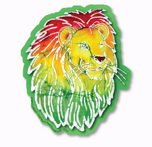 Batik Rasta Lion Roots Reggae Decal Sticker