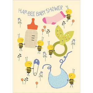 Hap-Bee Baby Shower Card