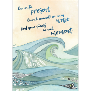 Live in the Present Launch Yourself Congratulations Card