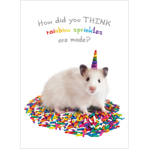 Rainbow Sprinkles Mouse Birthday Card