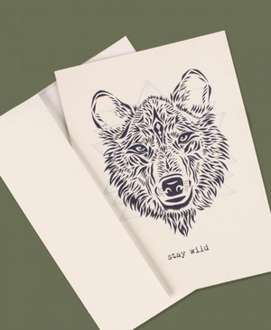 Stay Wild Wolf Greeting Card
