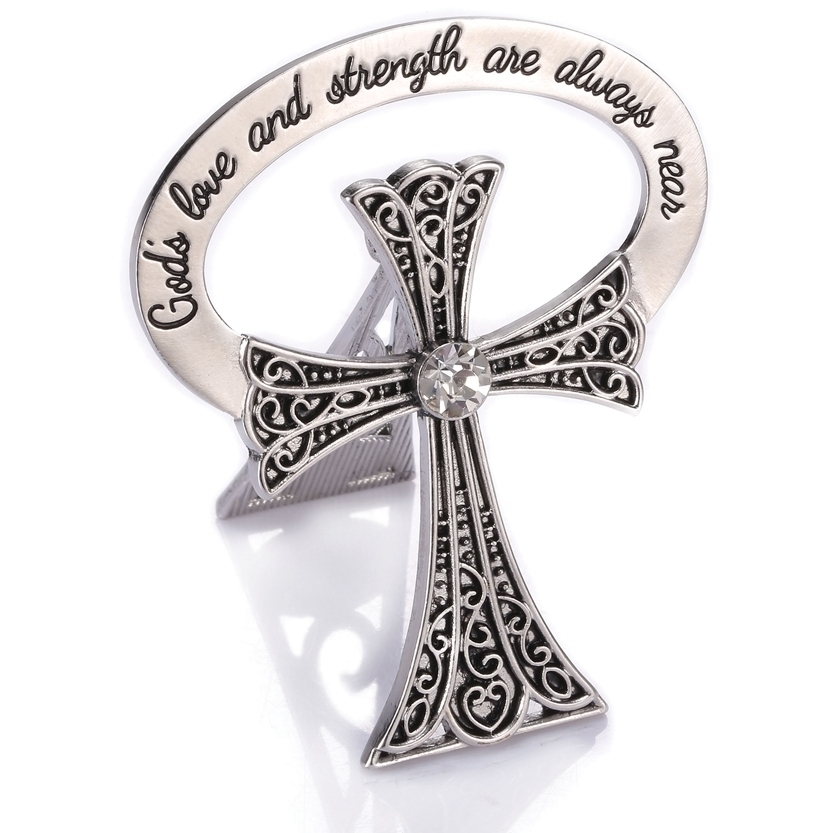 God's Love and Strength Are Always Near 1 Crystal ~ Trust in God Bedside Cross