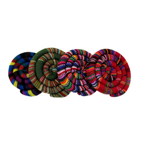 Handwoven Spiral Spiced Heatable Trivet (4") Handcrafted in Guatemala