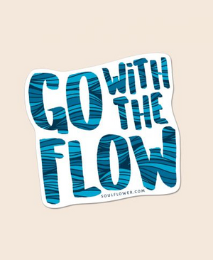 Go With the Flow Water Waves Sticker