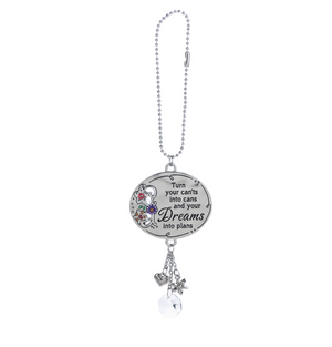 Turn Your Dreams Into Plans Inspirational Car Charm