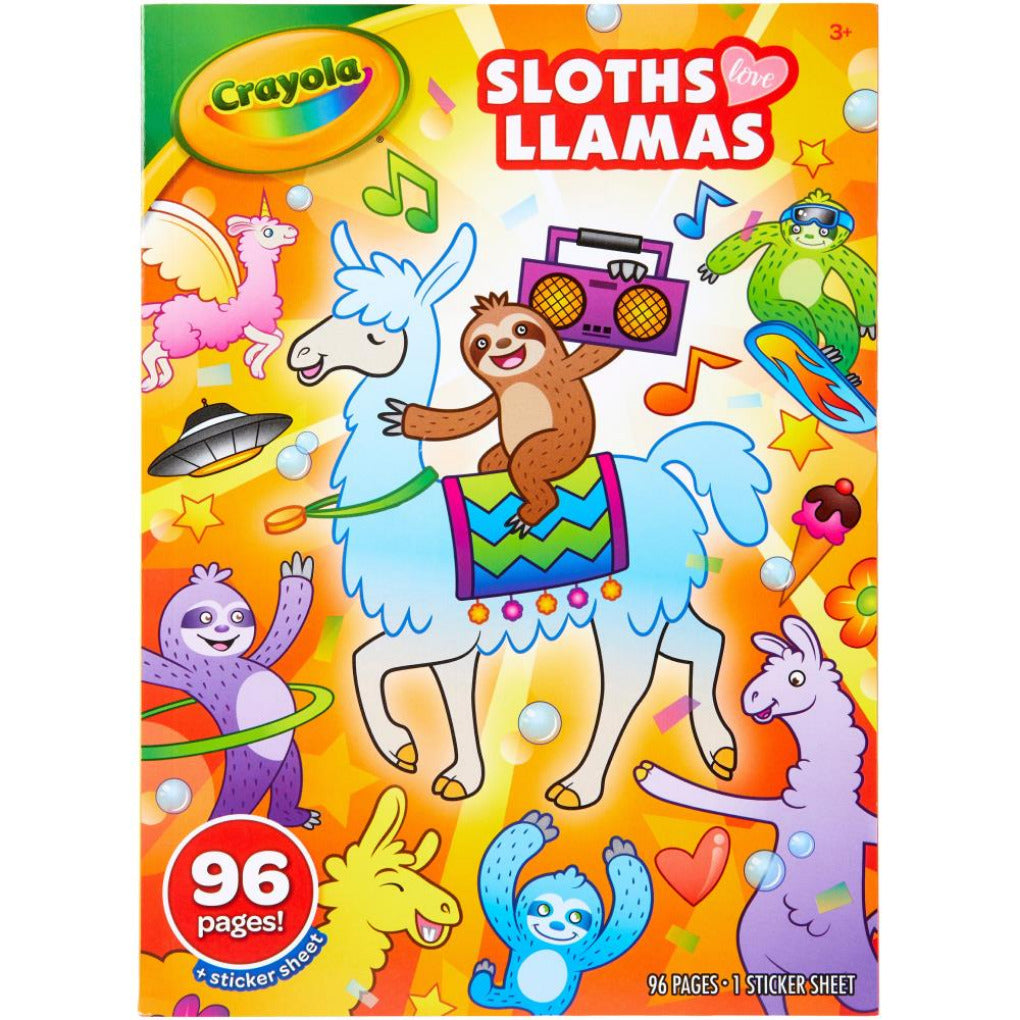 Sloths & Llamas Crayola Coloring Book