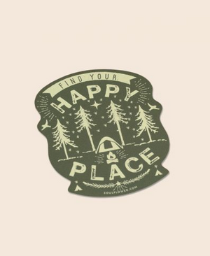 Happy Place Camping Sticker