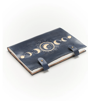 Crescent Moon Phases Lunar Indukala Journal Handcrafted in India