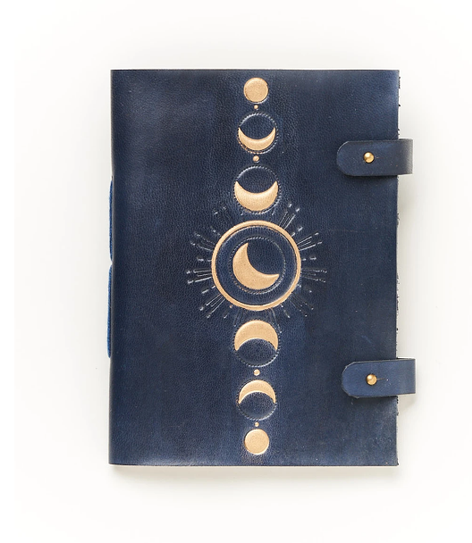Crescent Moon Phases Lunar Indukala Journal Handcrafted in India