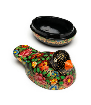 Paradise Handpainted Parakeet Box Handcrafted in India ~ Assorted Colors