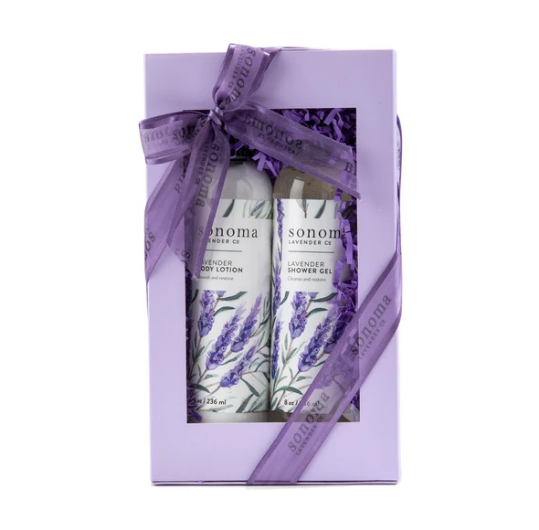 Lavender Shower Gel and Body Lotion Gift Set ~ Sonoma Lavender Luxury Spa Gifts