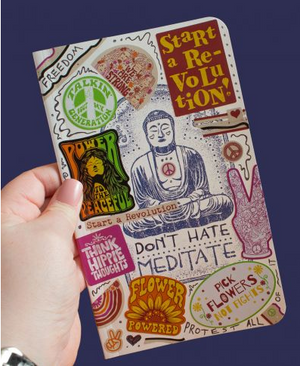 Start a Revolution Flower Power Peaceful Meditate Sticker Sheet