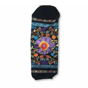 Large Flower Embroidered Hmong Yoga Mat Bag