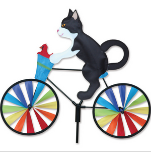 Tuxedo Cat Bike Wind Spinner