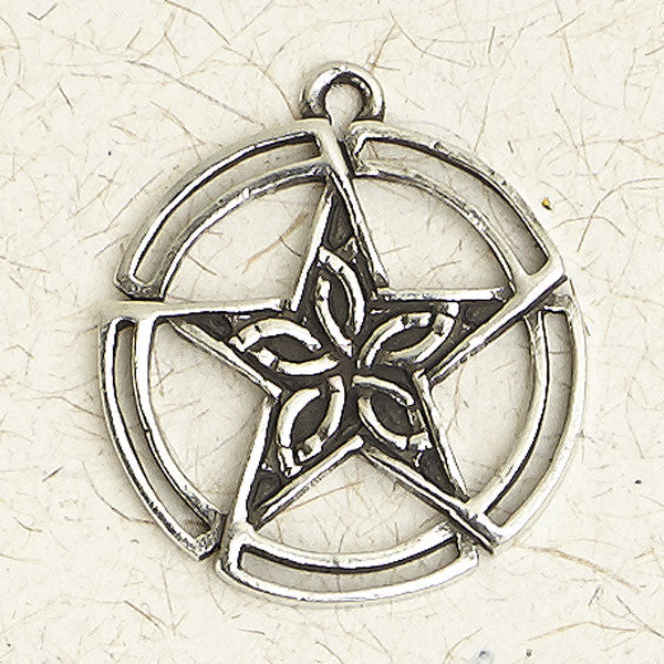 The Pentacle Open Round ~ Pewter Necklace ~ Wicca, The Wiccan Collection