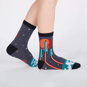 Launch from Earth Youth Crew Socks