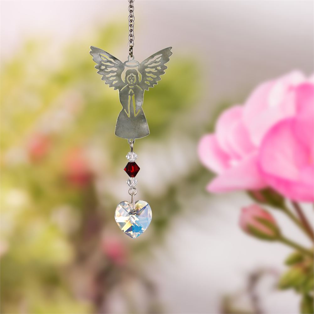 CRYSTAL ANGEL BIRTHSTONE SUNCATCHER - JANUARY CRYSTAL ANGEL BIRTHSTONE SUNCATCHER - JANUARY