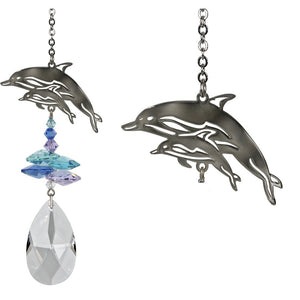 Playful Dolphins ~ Crystal Fantasy Suncatcher