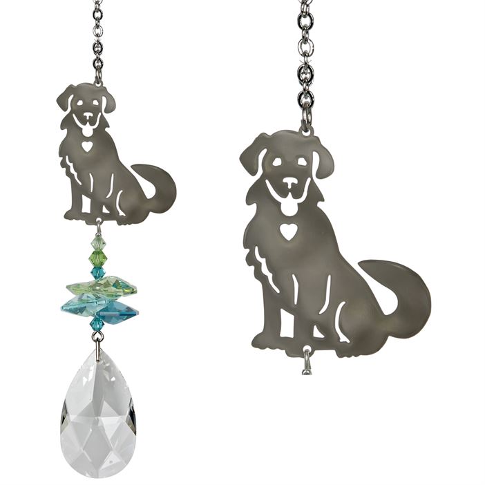 Happy Puppy Dog ~ Crystal Fantasy Suncatcher