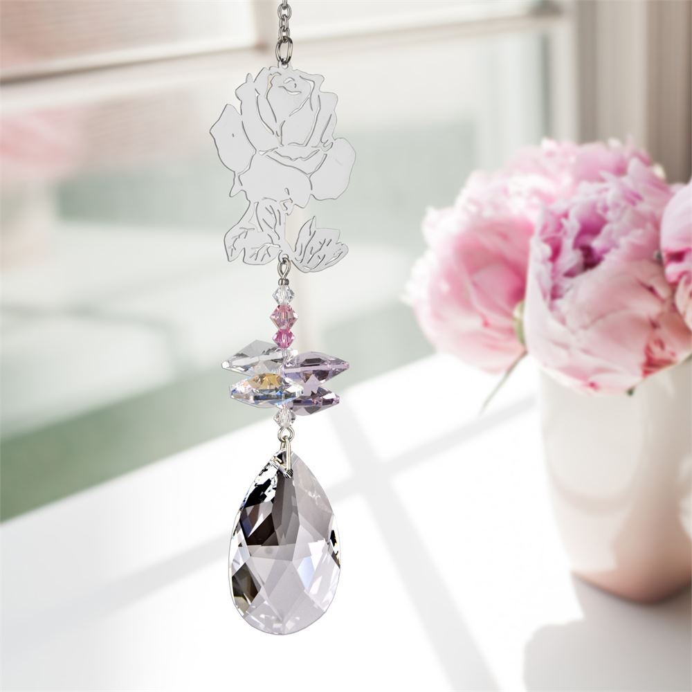 Beautiful Rose ~ Crystal Fantasy Suncatcher