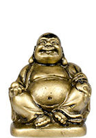 2" Gold Buddha Figurines (Safe Travels, Prosperity, Love, Spiritual Journey, Happy Home, and Long Life)