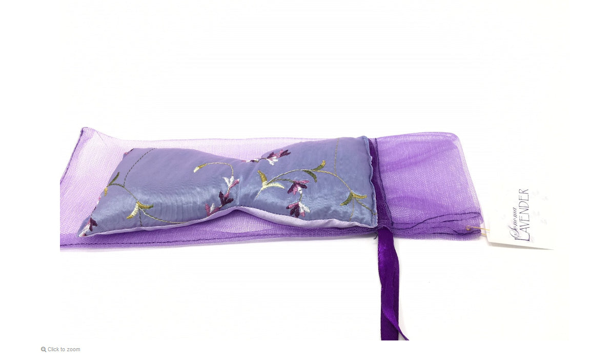 Embroidered Lavender Eye Pillow ~ Sonoma Lavender Luxury Spa Gifts