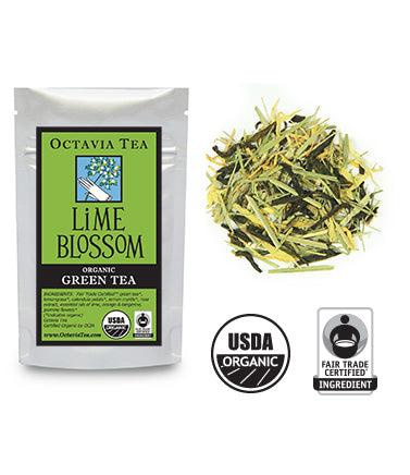 LIME BLOSSOM organic fair trade green tea