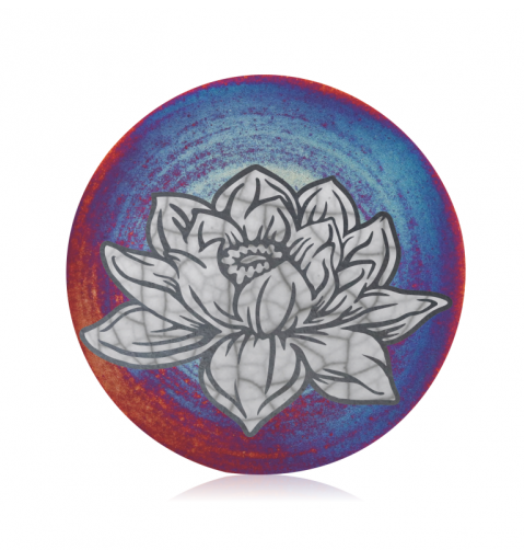 Lotus Blossom Coasters Set from Raku Pottery