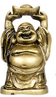 2" Gold Buddha Figurines (Safe Travels, Prosperity, Love, Spiritual Journey, Happy Home, and Long Life)