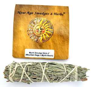 Myrrh (Mountain Sage & Myrrh Resin) Smudge Stick