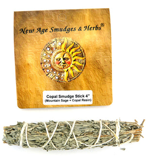 Copal Smudge Stick ~ Mountain Sage & Copal Resin Bundle