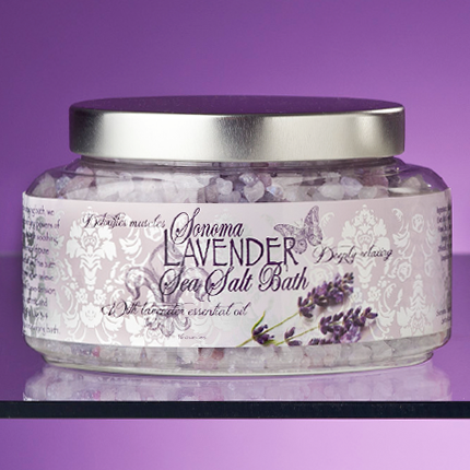 Lavender Sea Salt Bath Salts ~ Sonoma Lavender Luxury Spa Gifts