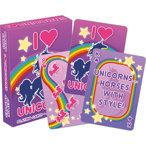 I Love Unicorns set of Playing Cards