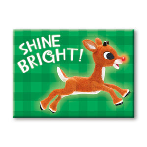 Shine Bright Rudolph The Red-Nosed Reindeer Flat Magnet
