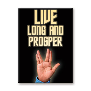 Live Long And Prosper Star Trek Flat Magnet