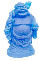 2" Blue Buddha Figurine (Safe Travels, Prosperity, Love, Spiritual Journey, Happy Home, and Long Life)